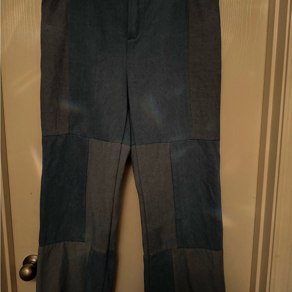 70’s inspired wide leg window pane jeans - Picture 2 of 6